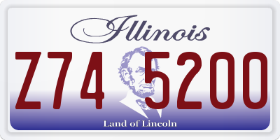 IL license plate Z745200