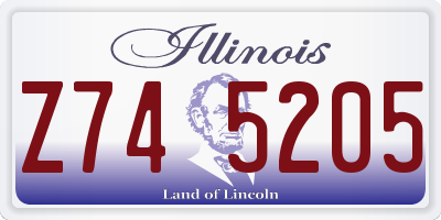 IL license plate Z745205