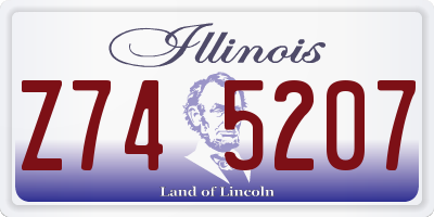 IL license plate Z745207