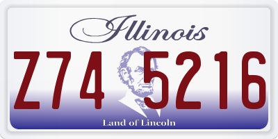 IL license plate Z745216