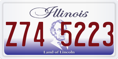 IL license plate Z745223