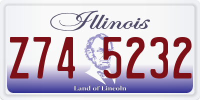 IL license plate Z745232