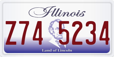 IL license plate Z745234