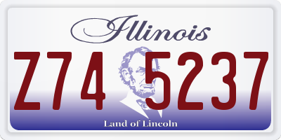 IL license plate Z745237