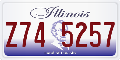 IL license plate Z745257