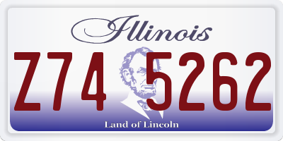 IL license plate Z745262