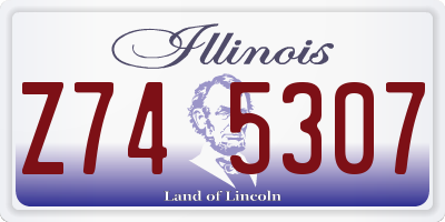 IL license plate Z745307