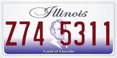 IL license plate Z745311
