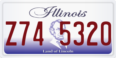 IL license plate Z745320