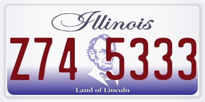 IL license plate Z745333