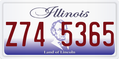 IL license plate Z745365