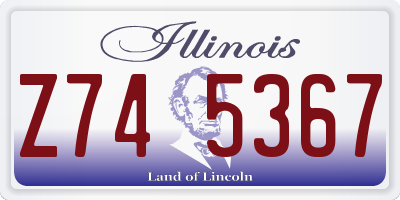 IL license plate Z745367