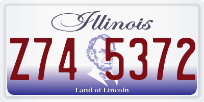 IL license plate Z745372