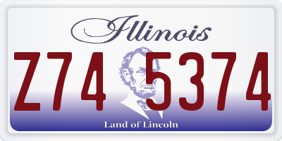 IL license plate Z745374