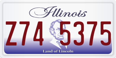 IL license plate Z745375