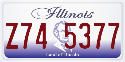 IL license plate Z745377