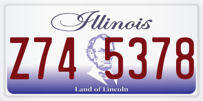 IL license plate Z745378
