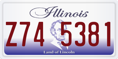 IL license plate Z745381