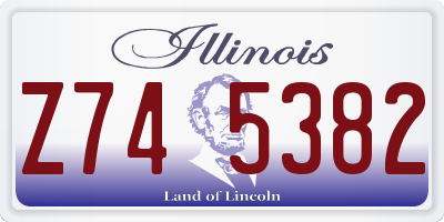 IL license plate Z745382