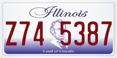 IL license plate Z745387