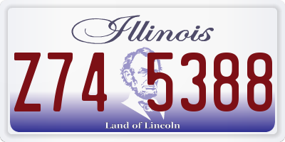 IL license plate Z745388