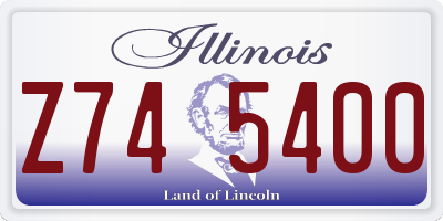 IL license plate Z745400