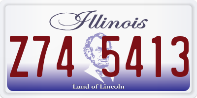 IL license plate Z745413