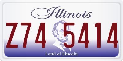 IL license plate Z745414