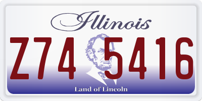 IL license plate Z745416