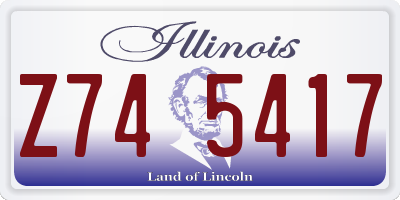 IL license plate Z745417