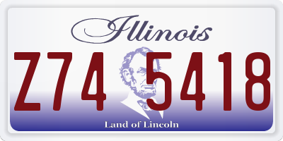 IL license plate Z745418