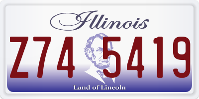 IL license plate Z745419