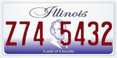 IL license plate Z745432