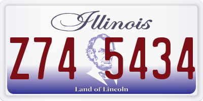 IL license plate Z745434