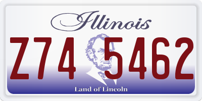 IL license plate Z745462