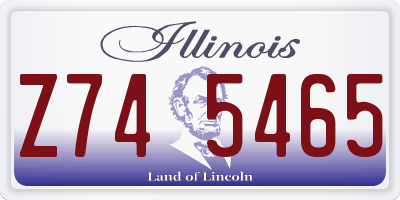 IL license plate Z745465