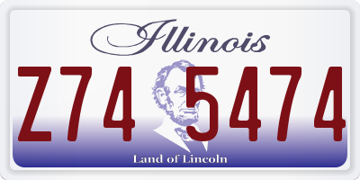 IL license plate Z745474