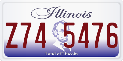 IL license plate Z745476