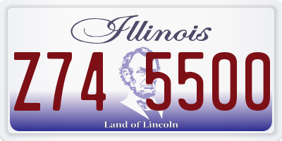 IL license plate Z745500