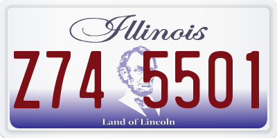 IL license plate Z745501