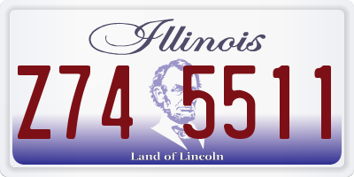 IL license plate Z745511