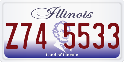 IL license plate Z745533