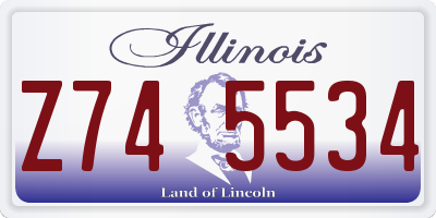 IL license plate Z745534