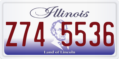 IL license plate Z745536
