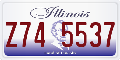 IL license plate Z745537