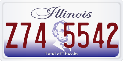 IL license plate Z745542