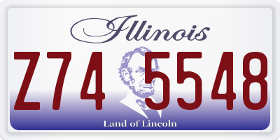 IL license plate Z745548
