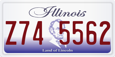 IL license plate Z745562