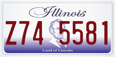 IL license plate Z745581