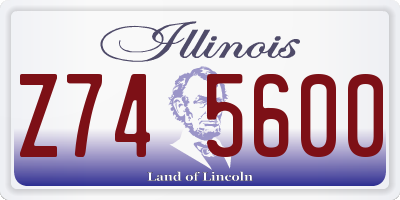 IL license plate Z745600